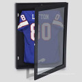 Black 23x32 wholesale Custom Acrylic Lockable football Jersey frame Display Case For Home Memorabilia Decor